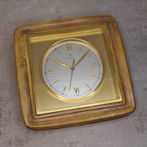 Zegar Stołowy Omega Skacząca Sekunda Drewniany Mechaniczny 8 Dni 17,5cm