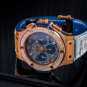 Hublot Big Bang Jeans Chronograph Automatic Diamonds 18k Gold Weight 184g Limited 44mm/Set