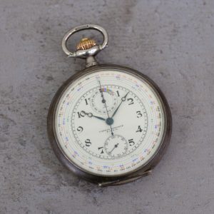 Omega Cadran Brevet S.G.D.G. Kieszonkowy Chronograph Manual Stal 54mm