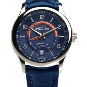 Armand Nicolet M02-4 GMT Blue Automatic 42mm New/Complete