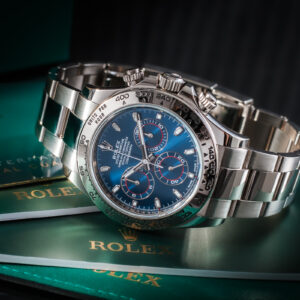 Rolex Cosmograph Daytona Blue 116509 18k White Gold 40mm/Kpl.