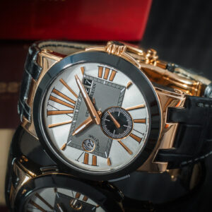 Ulysse Nardin Executive Dual Time Automatic 18k Gold Waga 159g 43mm/Kpl.
