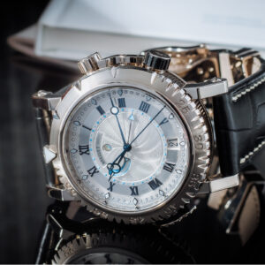 Breguet Marine Royale Alarm 5847 Automatic 18k White Gold 45mm+Strap/Complete