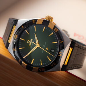 Omega Constellation Green Dial Co-Axial Master COSC SS|18k Gold 41mm/Complete