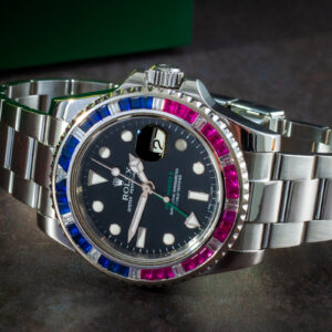 Rolex GMT-Master II 116710 - Bezel Szafiry, Rubiny & Diamenty - 40mm/Box