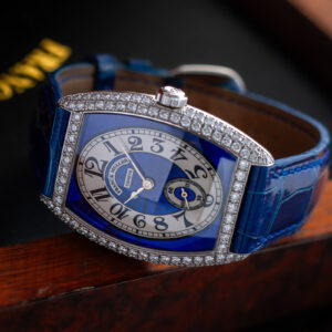 Franck Muller Cintrée Curvex Chronometro Lady Blue 18k Diamonds 28mm/Kpl