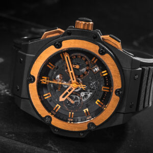 Hublot King Power 701.CO.0180.RX Skeleton In-House Unico Ceramic|18k Gold 48mm/Box