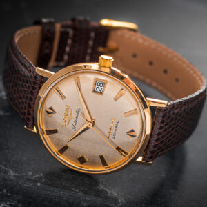 Longines Admiral Vintage Automatic Date 18k Gold 35mm New Strap/Case