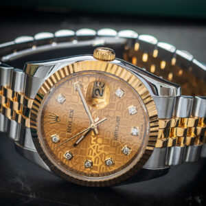 Rolex Datejust 36 116233 Jubilee Diamonds SS|18K Gold Fluted Bezel 36mm/Box