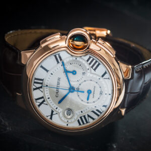 Cartier Ballon Bleu 44 Chronograph W6920009 Automatic 18K Gold Waga 131g 44mm/Box