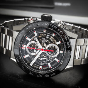 TAG Heuer Carrera Cal. Heuer 01 Skeleton CAR2A1W-0 Ceramic Bezel 45mm Serwis 2024/Kpl
