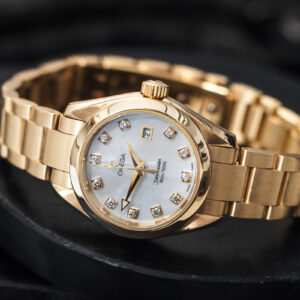 Omega Seamaster 150m Lady 21777500 Quartz 18k Waga 116g Diamonds 29,2mm/Kpl