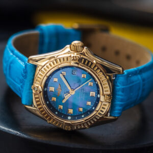 Breitling Callistino Lady Blue K72345 Quartz COSC 18k Gold 29mm/Kpl