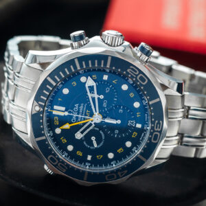 Omega Seamaster Diver 300M Chronograph GMT Blue Co-Axial COSC 44mm/complete