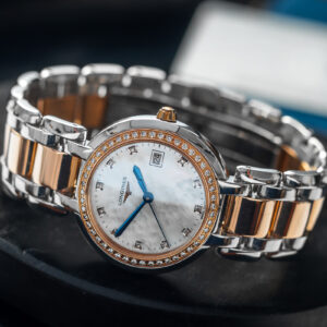Longines Primaluna Lady L8.112.5 Quartz Stainless Steel | 18K Rose Gold Diamonds 30mm