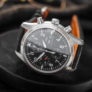 IWC Pilot Chronograph Day-Date Automatic IW371701 42mm New Strap/Pouch