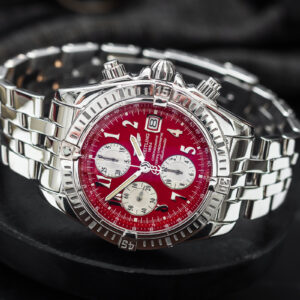 Breitling Chronomat Evolution Red Dial A13356 Automatic COSC 44mm