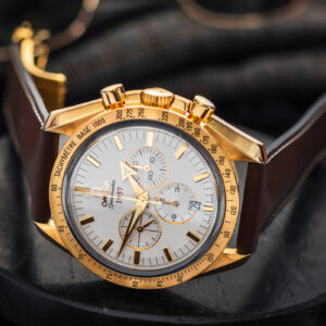 Omega Speedmaster Broad Arrow 1957 Chronograph 18k Gold Waga 126g 42mm/Kpl