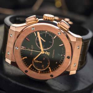 Hublot Classic Fusion Chronograph King Gold Green 18k Waga 189g 45mm/Kpl