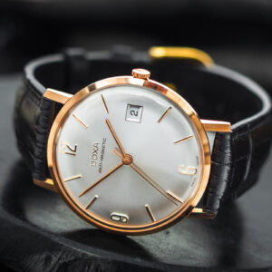 Doxa Antimagnetique Vintage Manual Date 14k Gold 35mm
