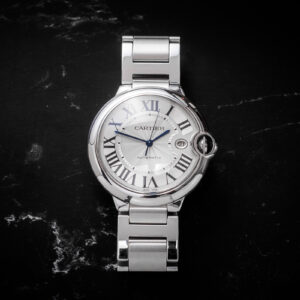Cartier Ballon Bleu 42 Silver Dial 3001 Automatic Date 42mm/Pouch+docs.