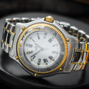 Ebel Discovery 183913 Quartz Date Ss|18k Gold 38mm