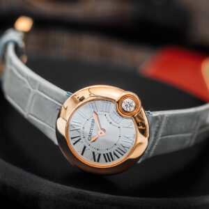 Cartier Ballon Blanc Lady Quartz 18k Gold Diamond 26mm Nowy Pasek/Kpl.