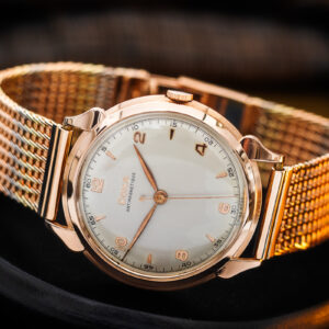 Doxa Antimagnetique Vintage Manual 14k Gold Waga 55g 37mm