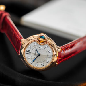 Cartier Ballon Bleu WE902050 3007 Lady Quartz 18k Gold Diamonds 28mm Nowy Pasek/Kpl.