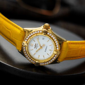 Breitling Callistino Lady K52043 Quartz Diamonds 18k Gold 28mm/Kpl
