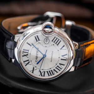 Cartier Ballon Bleu 42 Silver Dial 3000 Automatic Date 18k Gold 42mm/Complete