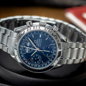 Omega Speedmaster Triple Date Blue Dial Chronograph 35238000 39mm/Kpl