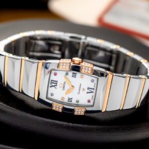 Omega Constellation Quadra 12837900 SS|18K Diamonds 25.3mm X 19.3mm/Kpl